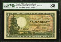 South Africa South African Reserve Bank 5 Pounds 4.11.1941 Pick 86b PMG Choice Very Fine 35. 

HID09801242017