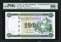 Sweden Sveriges Riksbank 100 Kronor 2005 Pick 68 PMG Gem Uncirculated 66 EPQ. 

HID09801242017