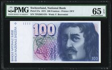 Switzerland National Bank 100 Franken 1975 Pick 57a PMG Gem Uncirculated 65 EPQ. 

HID09801242017