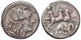 Caecilia - Q. Caecilius Metellus Diadematus - Denario (128 a.C.) Testa di Roma a d. - R/ Giove su quadriga a d., in esergo, testa di elefante e ROMA -...