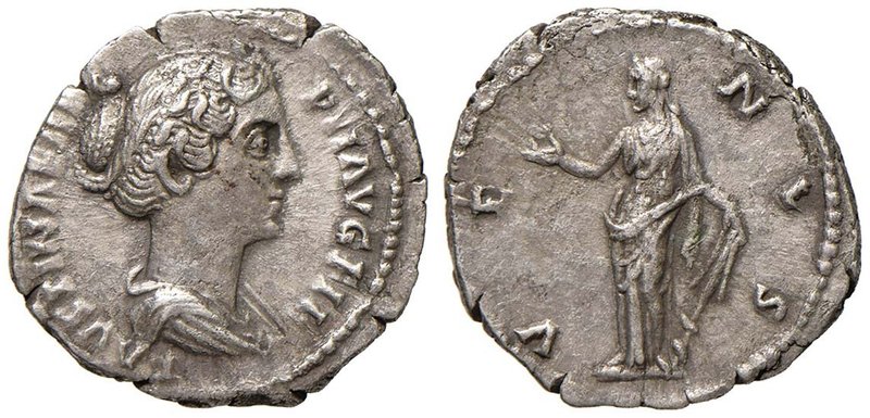 Faustina II (moglie di Marco Aurelio) Denario - Busto a d. - R/ Venere stante a ...