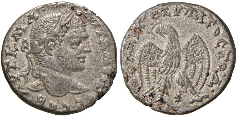Caracalla (211-217) Tetradramma di Antiochia in Siria - Busto radiato a d. - R/ ...