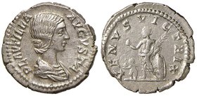 Plautilla (moglie di Caracalla) Denario - Busto a d. - R/ Venere stante a s. - RIC 369 AG (g 3,00)
Grading/Stato:SPL