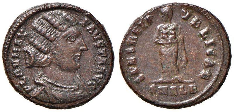 Fausta (324-326) Follis (Alexandria) Busto a d. - R/ Fausta stante di fronte - R...