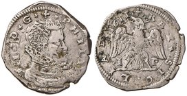 MESSINA Filippo III (1598-1621) 4 Tarì 1611 sigla I P - MIR 345/5 AG (g 10,39) Macchie
Grading/Stato:MB+