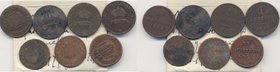MILANO Lotto di sette monete in rame, con cartellino di vecchia raccolta
Grading/Stato:MB-BB