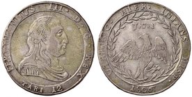 PALERMO Ferdinando III (1799-1810) 12 Tarì 1806 - Spahr 136; MIR 640/2 AG (g 27,05) R Colpetto al bordo
Grading/Stato:BB
