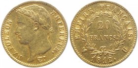 TORINO Napoleone (1802-1814) 20 Franchi 1812 - Gig. 18 AU Sigillato “BB da Crippa Numismatica
Grading/Stato:BB