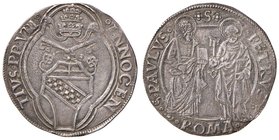 Innocenzo VIII (1484-1492) Grosso - Munt. 6 AG (g 3,48) Dall’asta Nomisma 45, lotto 1212. Leggermente poroso
Grading/Stato:BB