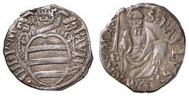 Paolo IV (1555-1559) Baiocco - Munt. 22 AG (g 0,47) 
Grading/Stato:qBB