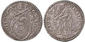 Gregorio XIII (1572-1585) Ancona - Giulio - Munt. 312 AG (g 3,12) RRR Poroso
Grading/Stato:BB+