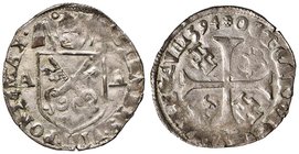 Clemente VIII (1592-1605) Avignone - Dozzina 1594 - Munt. 108 AG (g 2,54)
Grading/Stato:BB+