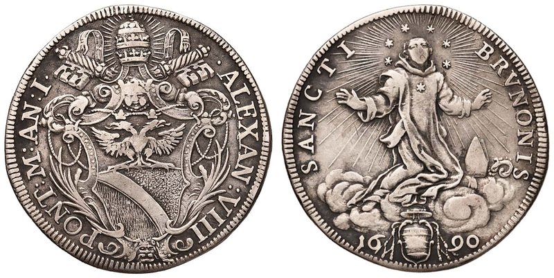 Alessandro VIII (1689-1691) Testone 1690 A. I - Munt. 20 AG (g 9,00) RR
Grading...