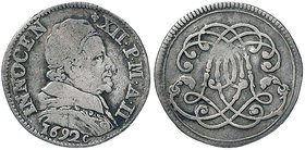 Innocenzo XII (1691-1700) Avignone - Dodicesimo di scudo 1692 - Munt. 127 AG (g 1,14) R Modesto segno di piegatura
Grading/Stato:MB/qBB