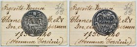 Clemente XII (1730-1740) Grosso A. V - AG (g 1,29) Con cartellino di vecchia raccolta
Grading/Stato:BB