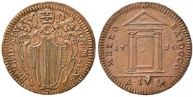 Benedetto XIV (1740-1758) Mezzo Baiocco 1750 A. X Giubileo - Munt. 205 CU (g 5,53)
Grading/Stato:SPL