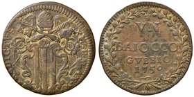 Benedetto XIV (1740-1758) Gubbio - Baiocco 1750 A. X - Munt. 453 CU (g 9,60)
Grading/Stato:BB