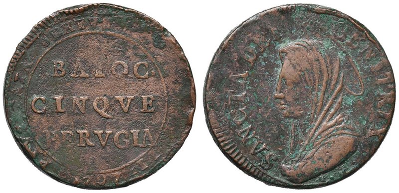 Pio VI (1775-1799) Perugia - Madonnina 1797 - Munt. 396 CU (g 17,69)
Grading/St...