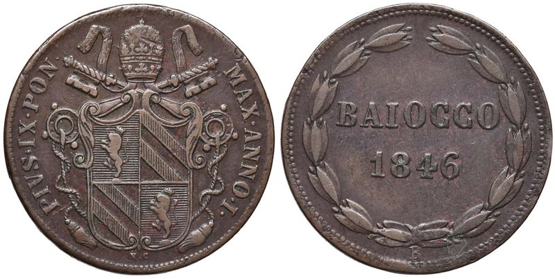 Pio IX (1846-1870) Bologna - Baiocco 1846 A. I - Nomisma 574 CU (g 9,64)
Gradin...