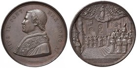 Pio IX (1845-1878) Medaglia A. XI - Opus: I. Bianchi - Bart. 856 AE (g 34,14) Minimi colpetti al bordo
Grading/Stato:SPL+/qFDC