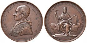 Leone XIII (1878-1903) Medaglia A. II - Opus: F. Bianchi - Bart. 879 AE (g 38,92) Graffietti al bordo
Grading/Stato:qFDC