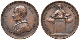 Leone XIII (1878-1903) Medaglia 1899 A. XXII - Opus: F. Bianchi - CU (g 12,49 - Ø 30 mm) Colpi al bordo, mancanza al D/ 
Grading/Stato:BB+