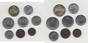 PIO XI (1929-1938) 10,5,2 e 1 lira, 50,20,10 e 5 centesimi 1937 - Nomisma710a Ag, Ni, Cu lotto di 8 monete
Grading/Stato:SPL-FDC