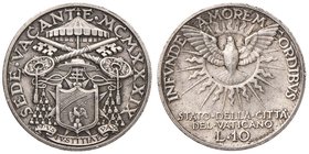 Sede Vacante (1939) 10 e 5 Lire 1939 - AG Lotto di due monete 
Grading/Stato:FDC