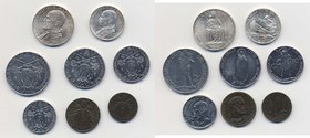 PIO XII (1939-1958) 10, 5, 2 e 1 lira, 50, 20, 10 e 5 centesimi 1940- Nomisma736a Ag, Ni, Cu lotto di 8 monete
Grading/Stato:SPL-FDC