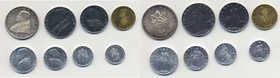 PIO XII (1939-1958) 500, 100, 50, 20, 10, 5, 2 e 1 lira 1958 - Nomisma753a Ag Ac Ba It lotto di 8 monete
Grading/Stato:SPL-FDC
