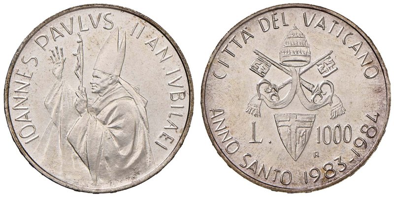 Giovanni Paolo II (1978-2005) 1.000 Lire 1983-1984 Anno Santo - AG (g 14,59)
Gr...