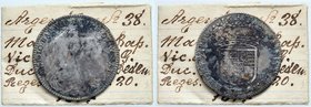 Vittorio Amedeo II (reggenza, 1675-1680) Lira 1677 - MIR 838c AG (g 5,83) Con cartellino di vecchia raccolta
Grading/Stato:MB/MB+
