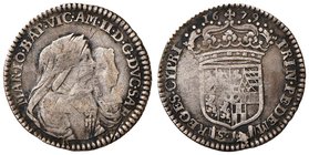 Vittorio Amedeo II (reggenza, 1675-1680) Mezza lira 1679 - MIR 839e AG (g 2,81) Graffietti e macchie
Grading/Stato:MB/MB+