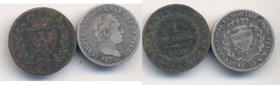 Carlo Felice (1821-1831) Lotto di due monete come da foto
Grading/Stato:MB