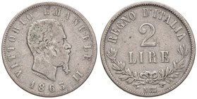 Vittorio Emanuele II (1849-1861) 2 Lire 1863 N valore - Nomisma 907 AG
Grading/Stato:B