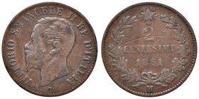 Vittorio Emanuele II (1849-1861) 2 Centesimi 1861 M, 1862 N (2) - CU Lotto di tre monete, graffi diffusi in uno del 1862 N
Grading/Stato:BB