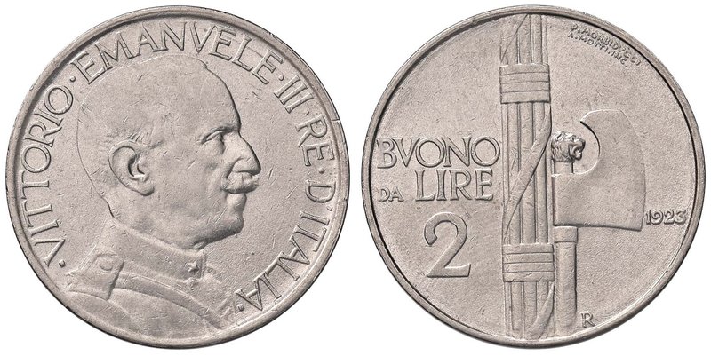 Vittorio Emanuele III (1900-1946) 2 Lire 1923 - Nomisma 1167 NI
Grading/Stato:q...