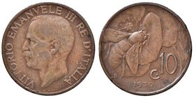 Vittorio Emanuele III (1900-1946) 10 Centesimi 1930, 1931 - CU Lotto di due monete
Grading/Stato:qBB