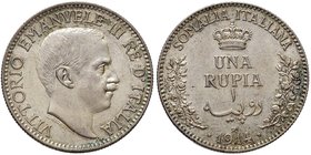 Vittorio Emanuele III (1900-1946) Somalia - Rupia 1914 - Pag. 961; Mont. 443 AG R
Grading/Stato:qFDC
