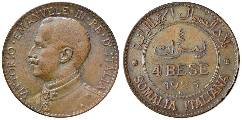 Vittorio Emanuele III (1900-1946) Somalia - 4 Bese 1923 - Pag. 977; Mont. 462 CU...