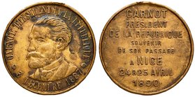 FRANCIA Medaglia 1887 Presidente Carnot - AE (g 5,33 - Ø 26 mm)
Grading/Stato:BB