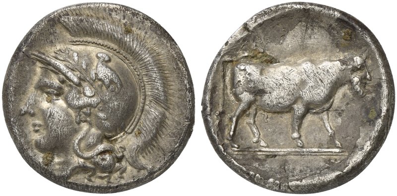 Campania, Hyrietes or Hyrianoi, Didrachm, ca. 405-385 BC
AR (g 6,31; mm 21; h 1...