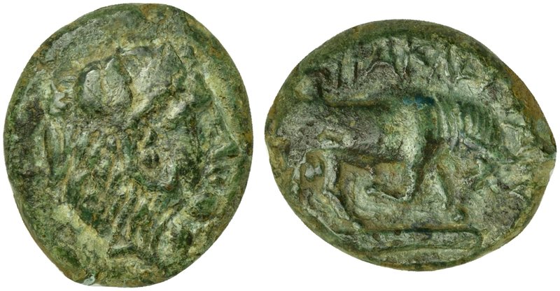 Sicily, Herakleia, Bronze, ca. 405 BC
AE (g 4,90; mm 18; h 3)
ΚΕΦΑΛΟΙΔΙΤΑΝ, he...