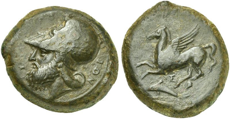 Sicily, Syracuse, Drachm struck under Timoleon and the Third Democracy, ca. 344-...