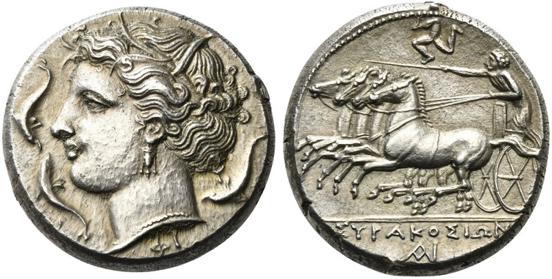 Sicily, Syracuse, Tetradrachm struck under Agathokles, ca. 317-289 BC
AR (g 17,...