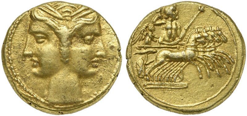 The Carthaginians in the Mediterranean, Campania, Capua, 3/8 Shekel, ca. 216-211...