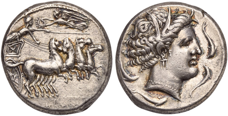 The Carthaginians in the Mediterranean, Sicily, Kephaloidium, ca. 360-330 BC
AR...