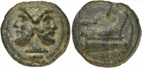 Anonymous, Cast As, Rome, ca. 225-217 BC
AE (g 248; mm 61; h 12)
Head of Janus; below, mark of value set horizontally, Rv. Prow r.; above, I. Crawfo...