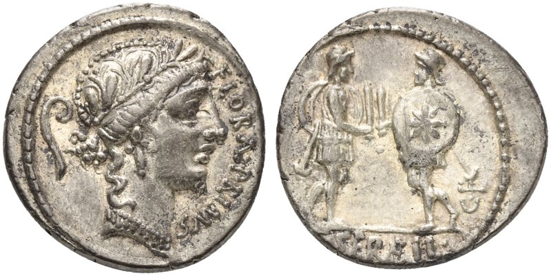 C. Servilius C.f., Denarius, Rome, 57 BC
AR (g 3,56; mm 19; h 4)
Head of Flora...