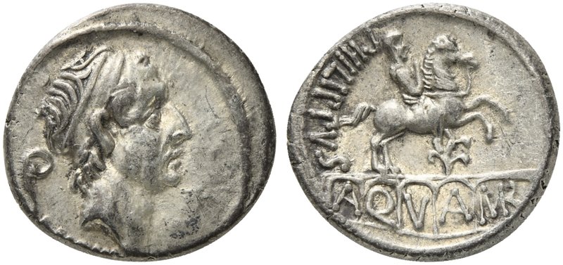 L. Marcius Philippus, Denarius, Rome, 56 BC
AR (g 4,07; mm 18; h 6)
Diademed h...